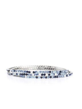 Blue Crystal Stretch Bracelet Set